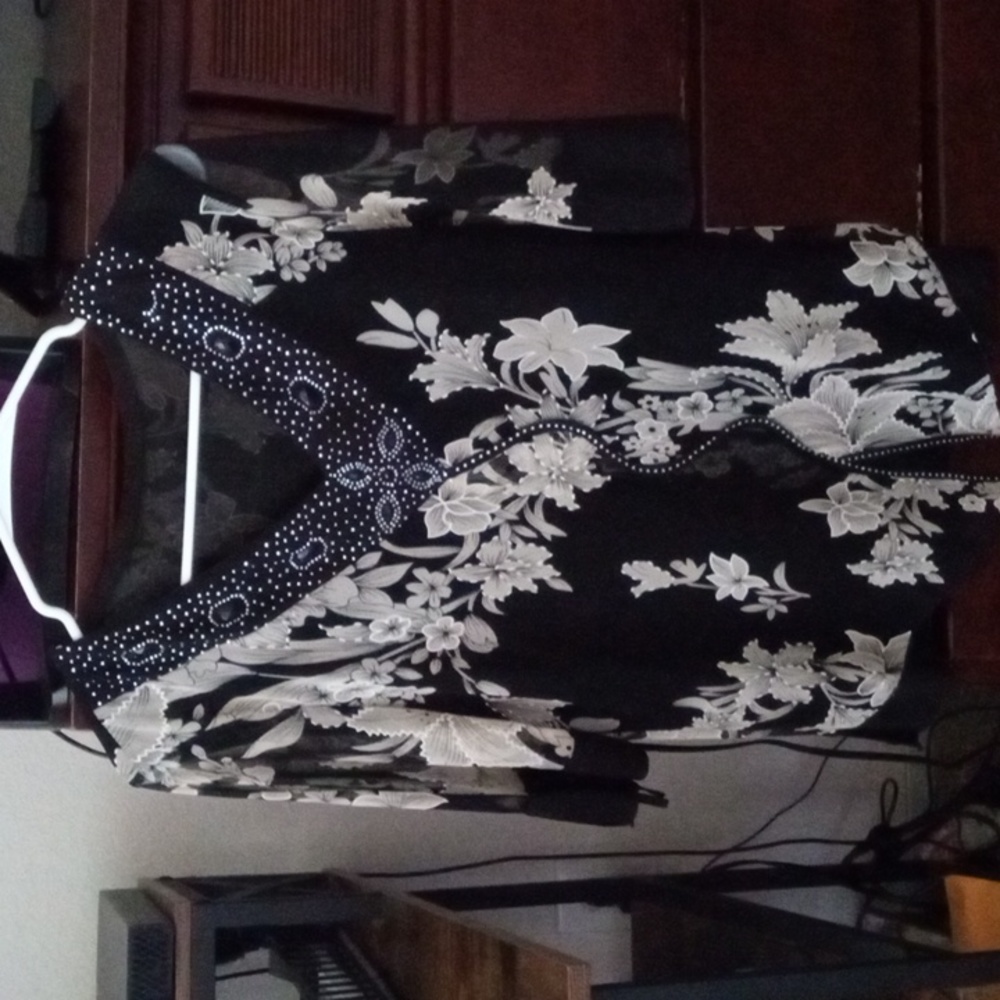 Dressy Black and Taupe-Grey Blouse